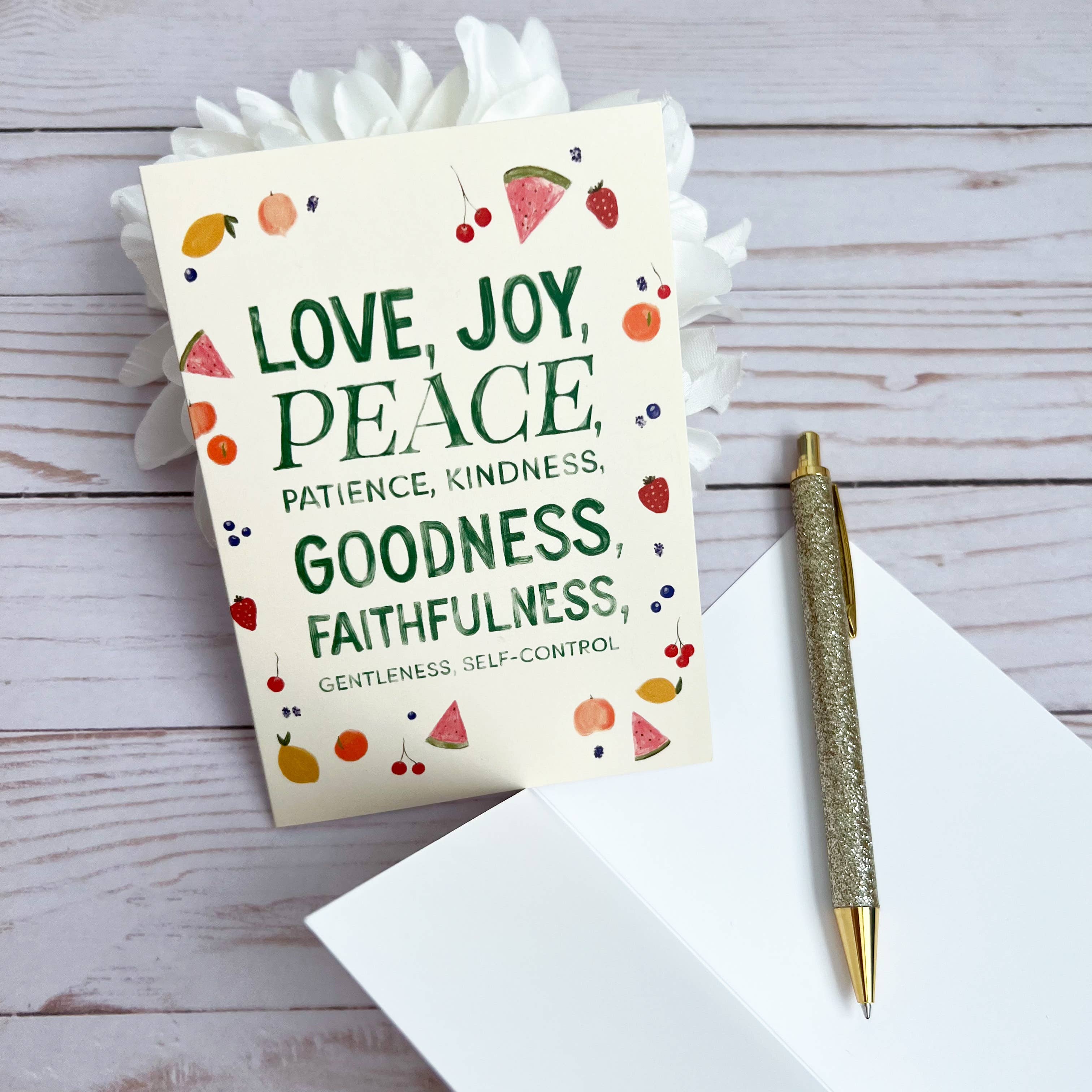 swaygirls - Wholesale Gewone wenskaart - Christelijke wenskaartenset | Fruit of the Spirit kaart2