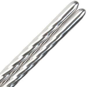 Wholesale Chopsticks - Vente Baguettes - Baguettes en acier inoxydable avec manche torsadé1