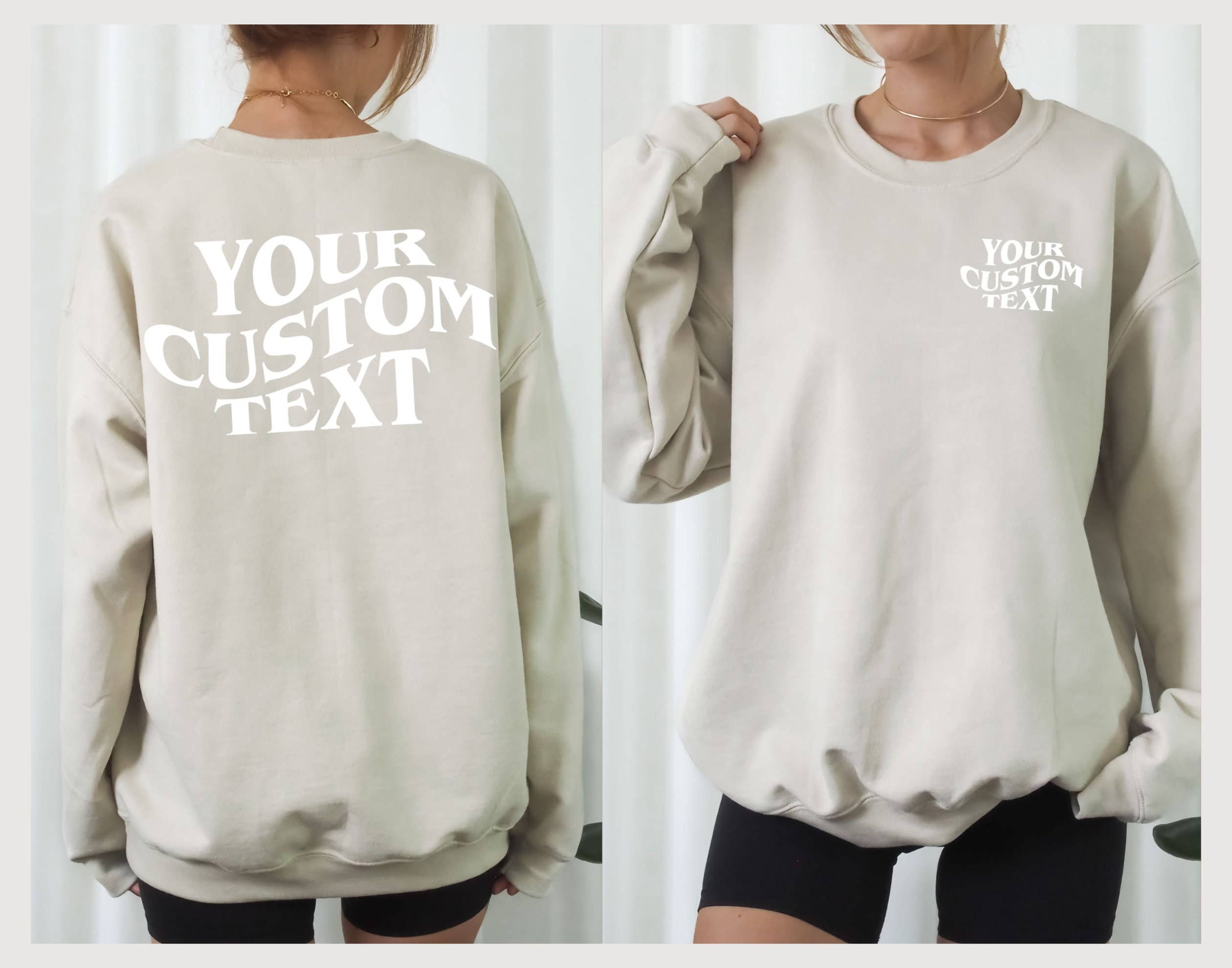 Typically Vulgar - Wholesale Sweatshirt - Unisex - Custom RETRO TEXT Sweatshirt // Gildan, Two-Sided Print9
