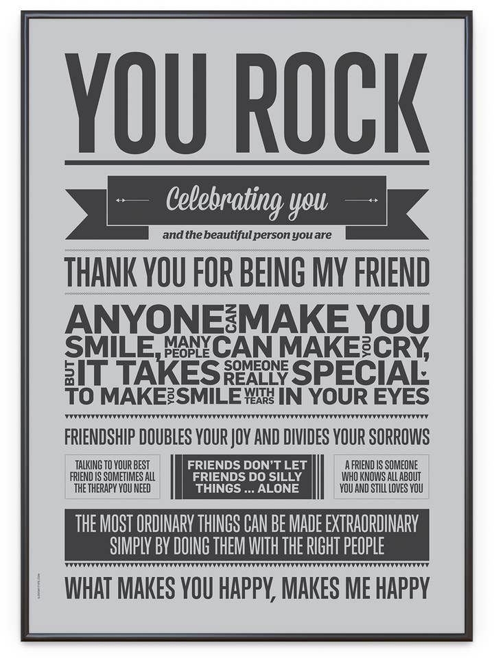 You Rock, Grey pour la vente par I Love My Type