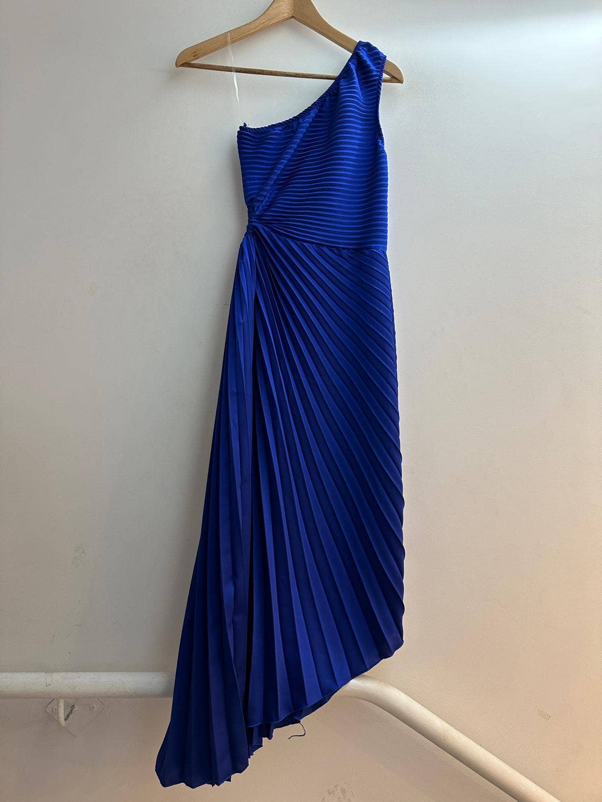 LORIANE – Vestido - Mulher por atacado – Vestido longo assimétrico plissado17