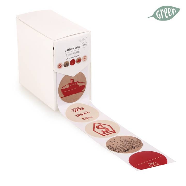 Sinterklaas klistermärken sortiment - 500 stycken | Sinterklaas Förseglingsklistermärken för wholesale av kadopapier.net