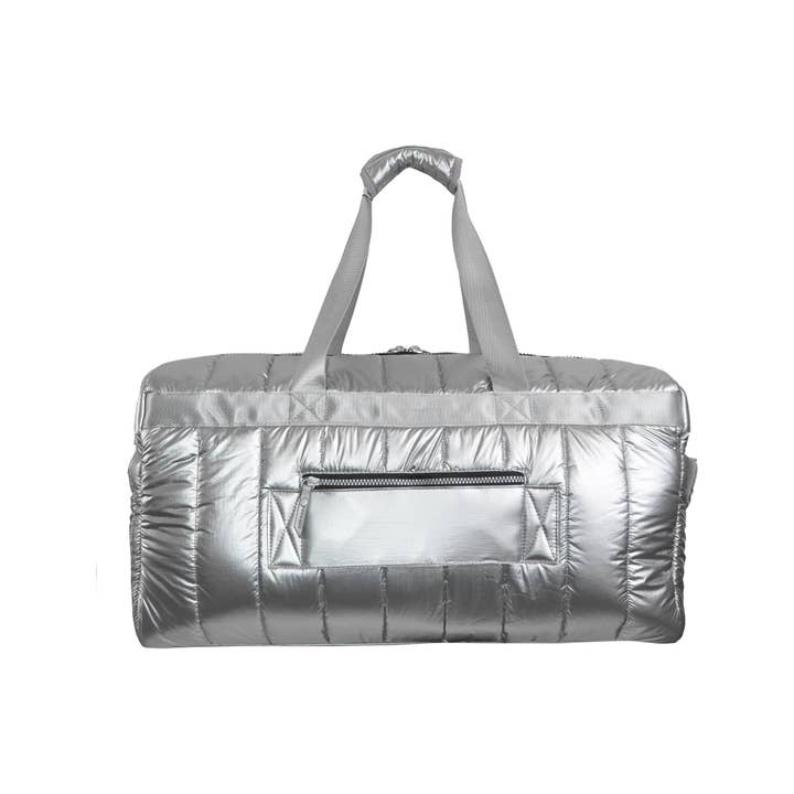 Magid - Wholesale Weekender Bag - Women's - Joan & David 22" Metallic Puffer Tubular Quilted Nylon Travel Weekender Duffle1