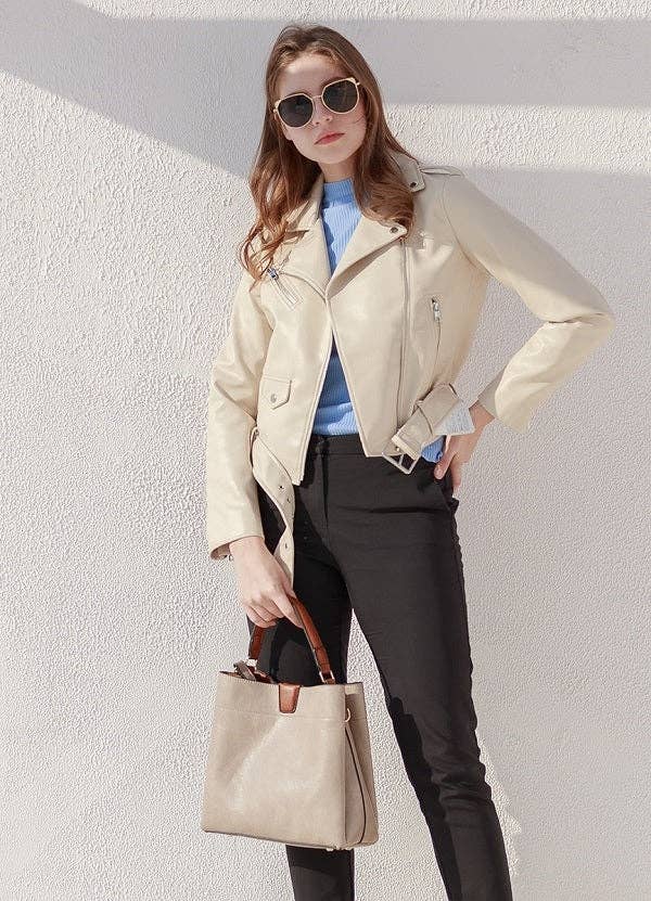 MiMi Wholesale - Wholesale Satchel - Women's - Vegan Leather Satchel With 3-Compartments10