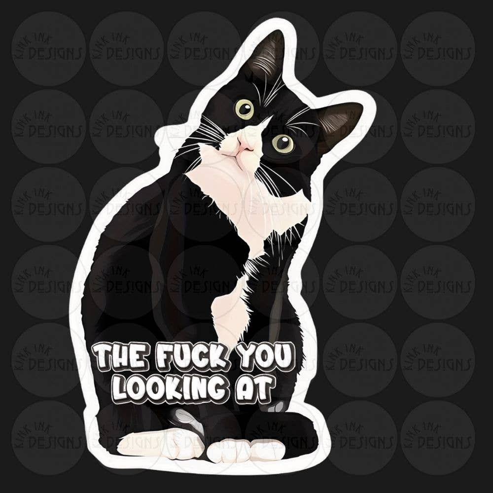 kink Ink Designs - Vente Autocollant - L'autocollant/magnet "Qu'est-ce que tu regardes ?"0