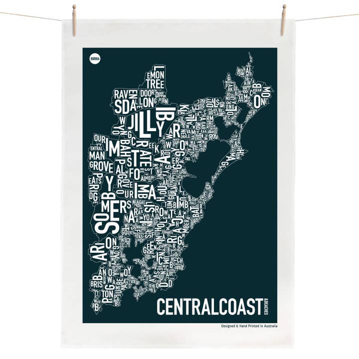 Burbia - Wholesale Tea towel - Central Coast Tea Towel