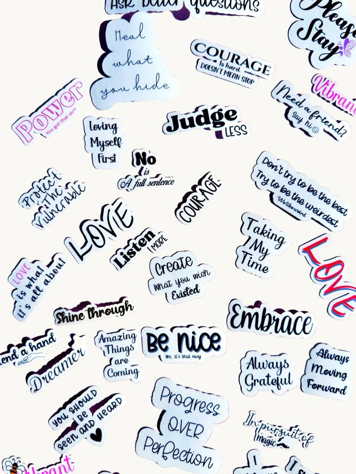 Motivational Sticker Bundle for wholesale by The sticker era