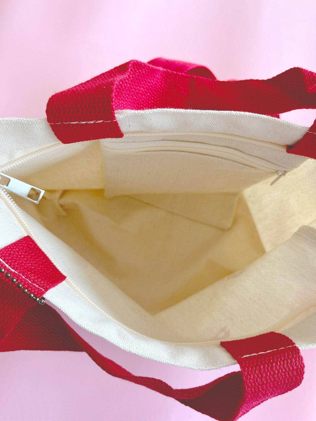 Jessthechen - Wholesale Tote Bag - Women's - Print Canvas Mini Tote | Red Mushroom7