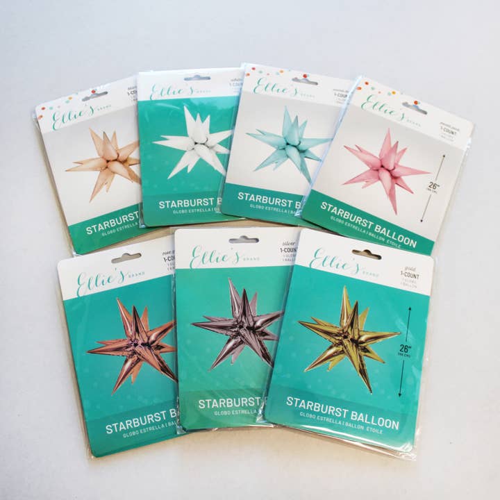 Ellie's Party Supply - Wholesale Balloon - Silver Starburst Cluster Balloon (26 & 40 Inches)4