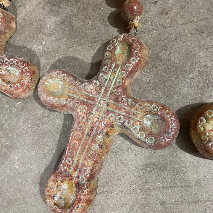 My Amigos Imports - Wholesale Prayer Beads Necklace - Great Buy-Clay Rosary-Beads-WH5-Cross-30-44 in-Green3
