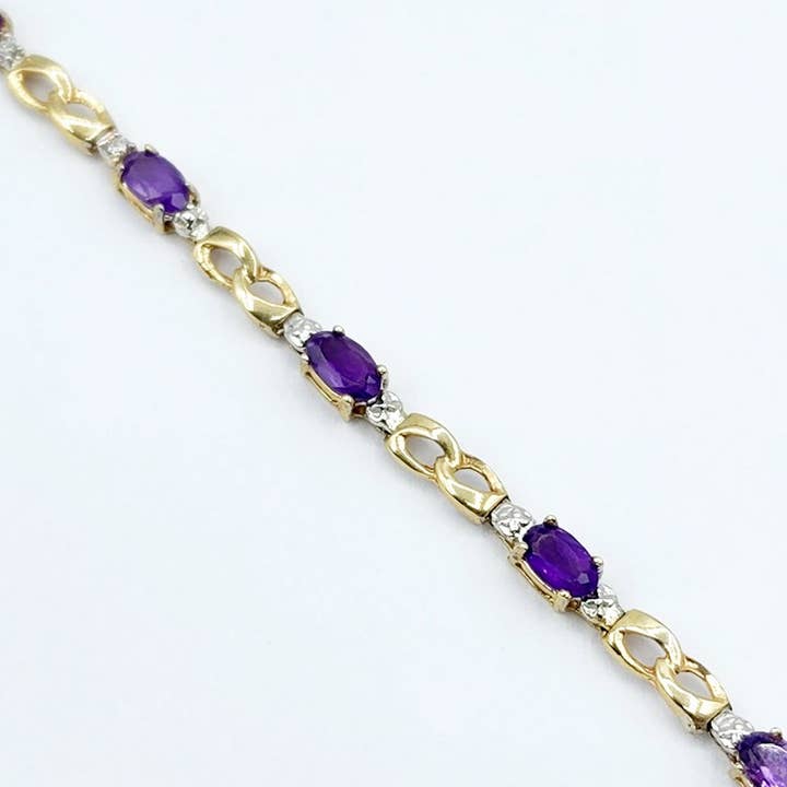 Ametista de ouro amarelo 10K 2,3 ct com diamante 0,02 ct, por atacado de Best Jewelry Set