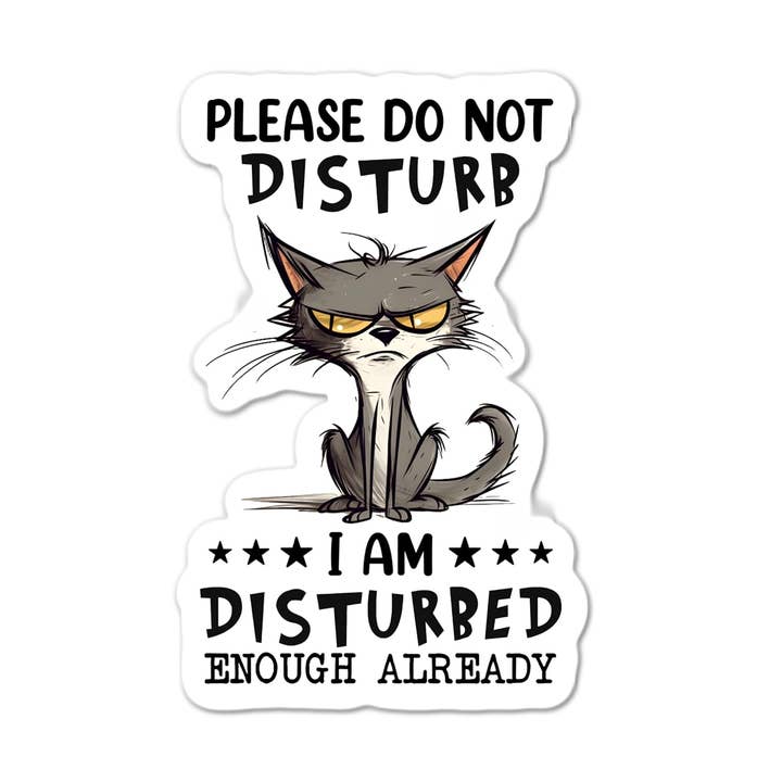 Lyrical River Designs – wholesale Sticker – Please Do Not Disturb I Am Disturbed Enough Already Funny0