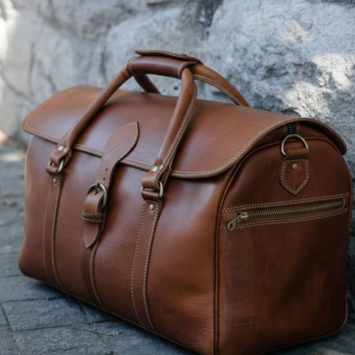 High crafty – wholesale Weekender bag – men's – Full Grain Leather Duffle Bag – Premium Vegetable Tanned Lea9