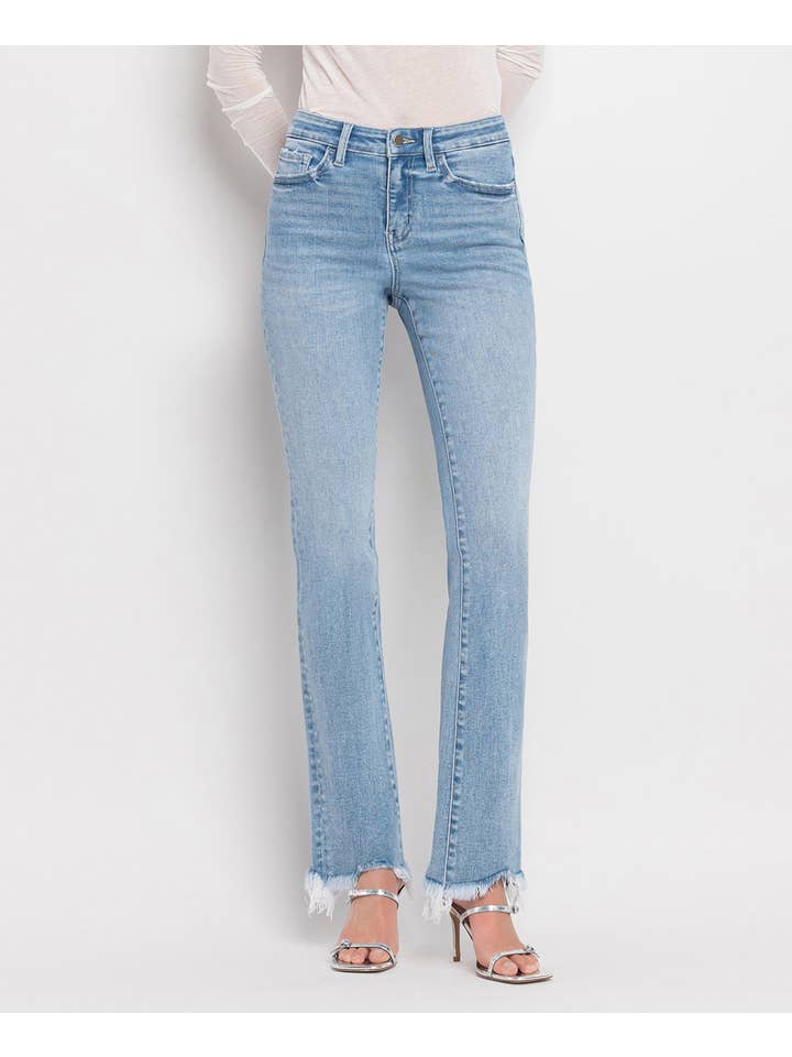 FLAMME BLEUE MINI JEAN TAILLE HAUTE COUPE F5658 en vente sur Faire