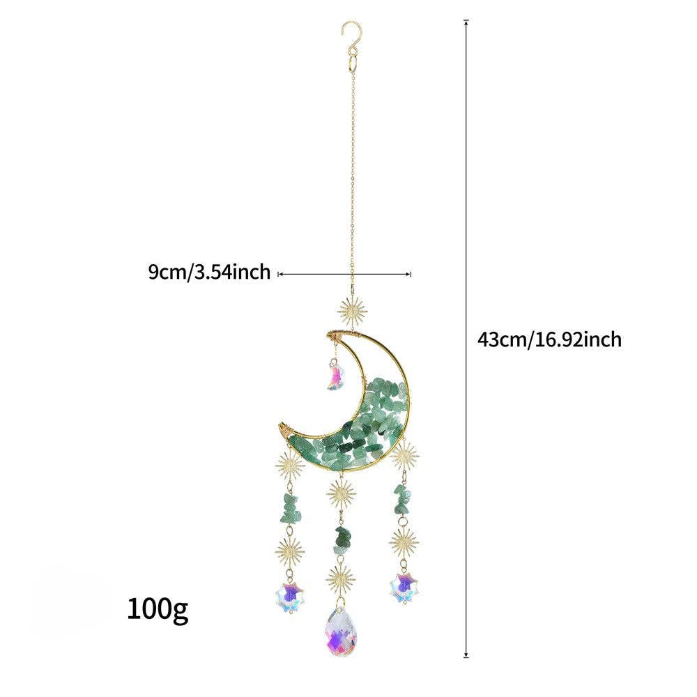 Dipped Shop - Wholesale Suncatcher - Colorful Stone Moon Crystal Home Hangings DP25A9222