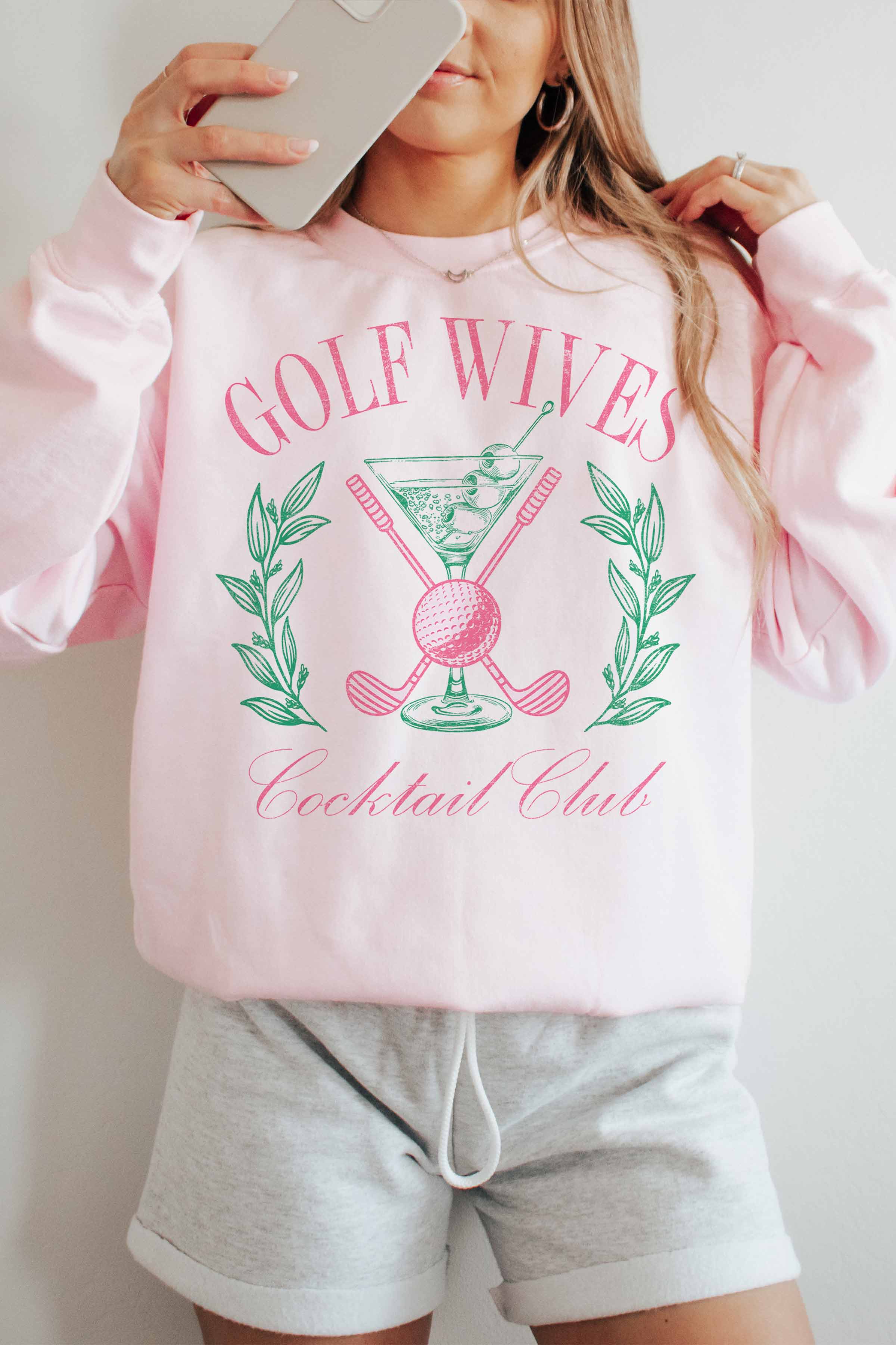 GOOD DAY STREET - Wholesale Graphic Sweatshirt - Women's - [G1929X-OSS]-GOLF WIVES COCKTAIL CLUB OVERSIZED SWEATSHIRTS1