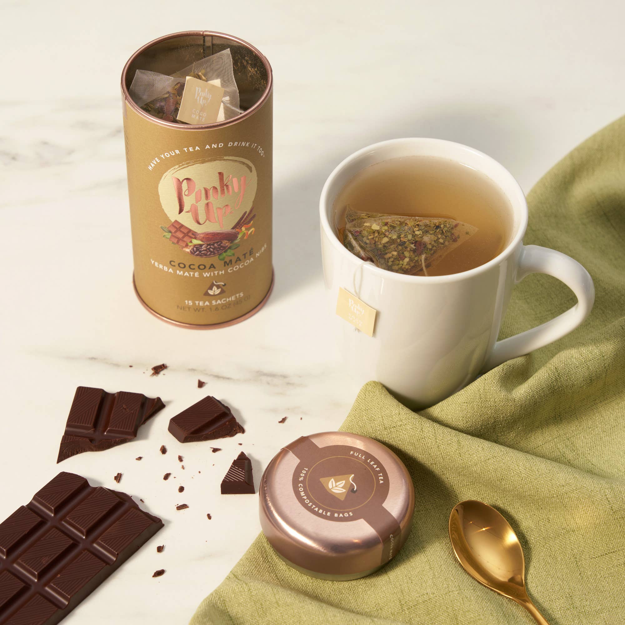 Pinky Up - Vente Sachets de thé - Cacao Maté Yerba Maté 15 Sachets2