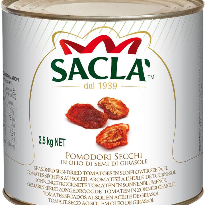 TOMATE SEO EM ÓLEO DE GIRASSOL 2,4kg por atacado de Sacla