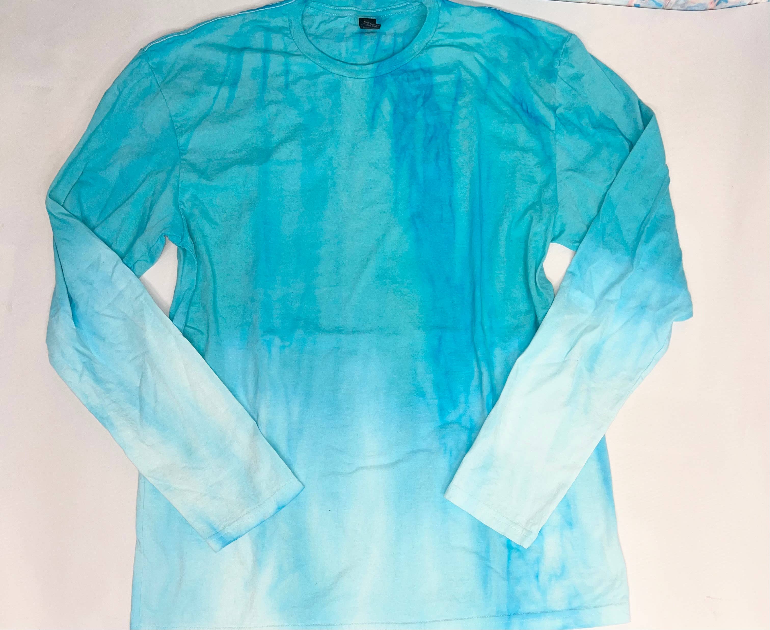 East Coast Customs - Wholesale Shirt - Unisex - Open Pack Hand Dyed Ombre Long Sleeve Shirt Graphic Blank1