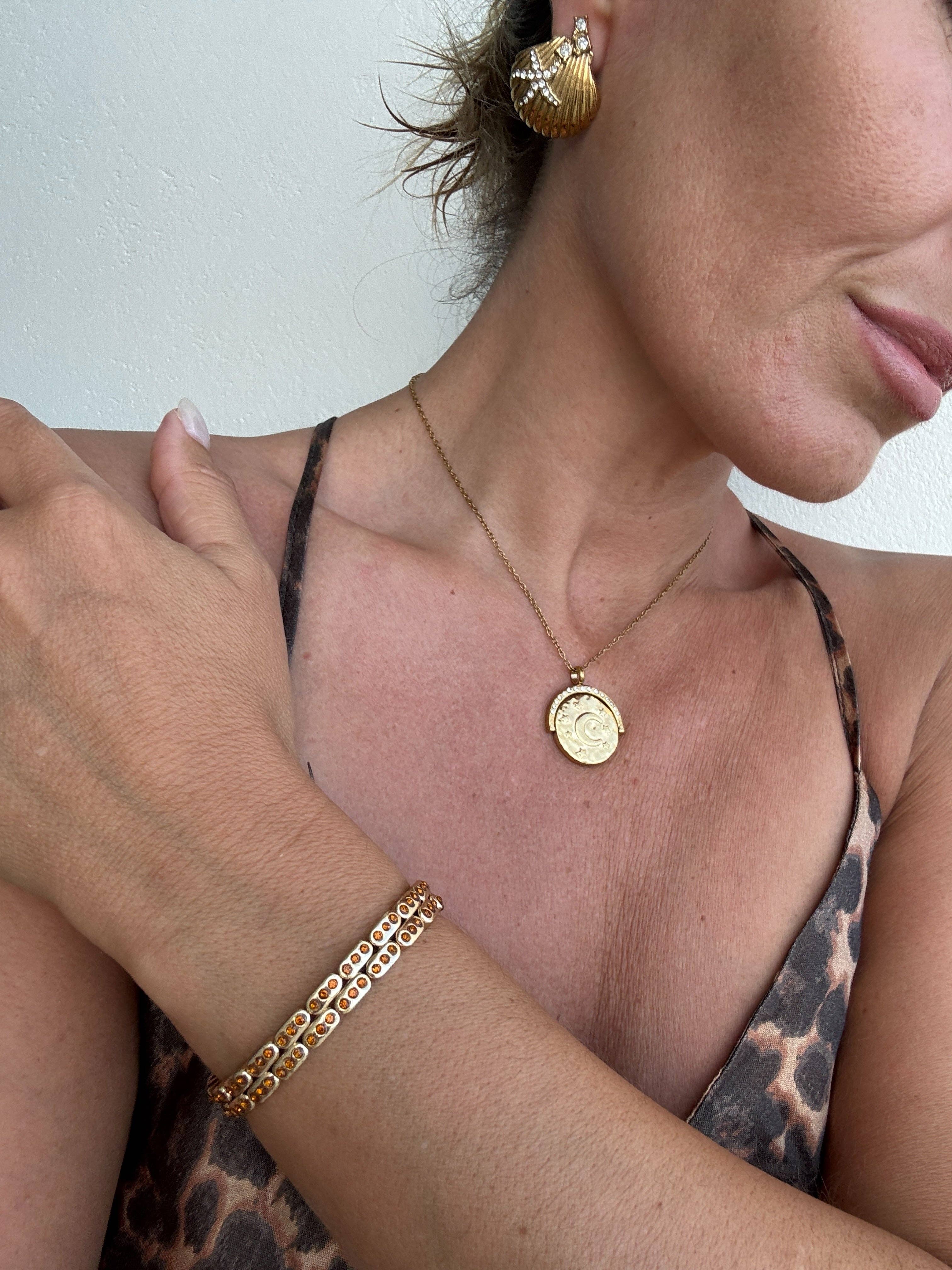 Wild Spirit London - Vente Colliers à pendentif - Le collier plaqué or étanche Eclipse0