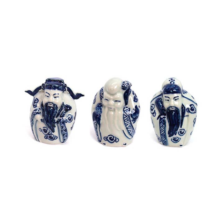 Tea soul - Wholesale Decorative Figurine - Set of Fukurokuju porcelain figurines