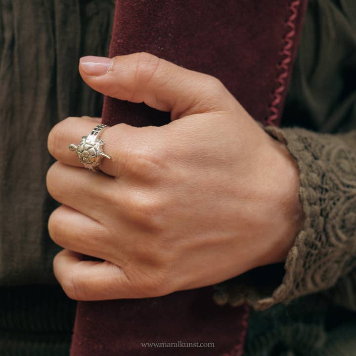 Anel de prata tartaruga por atacado de Maral Kunst