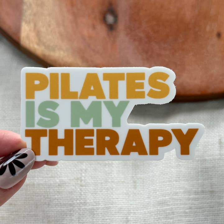 Big Moods - Wholesale Sticker - Pilates Is My Therapy Text Sticker0