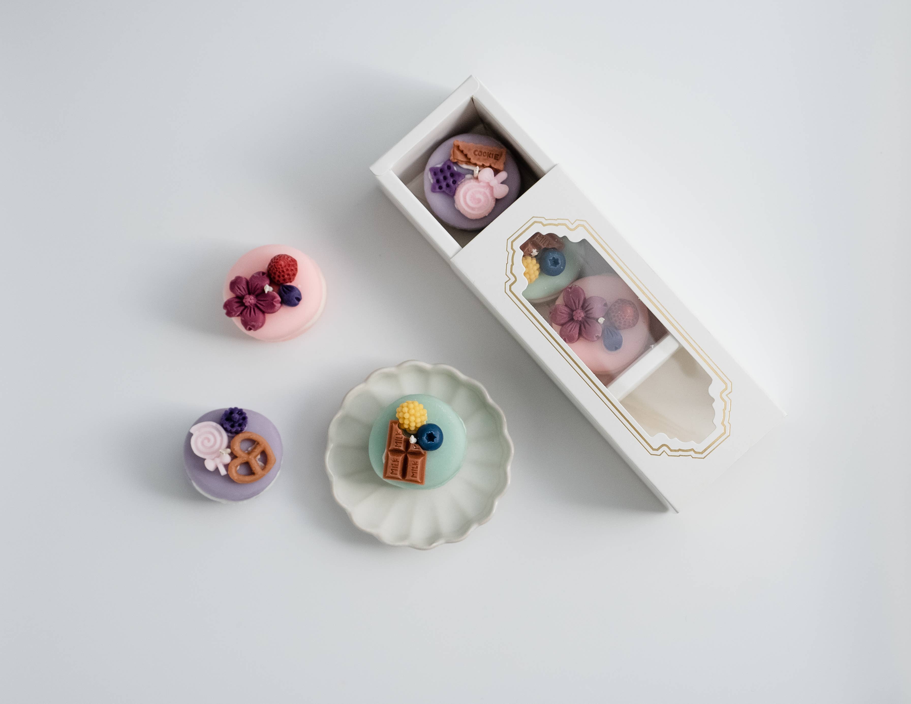 ZOETSTUDIO - Wholesale Novelty candle - Macaron Dessert Candle Trio | Soy wax8