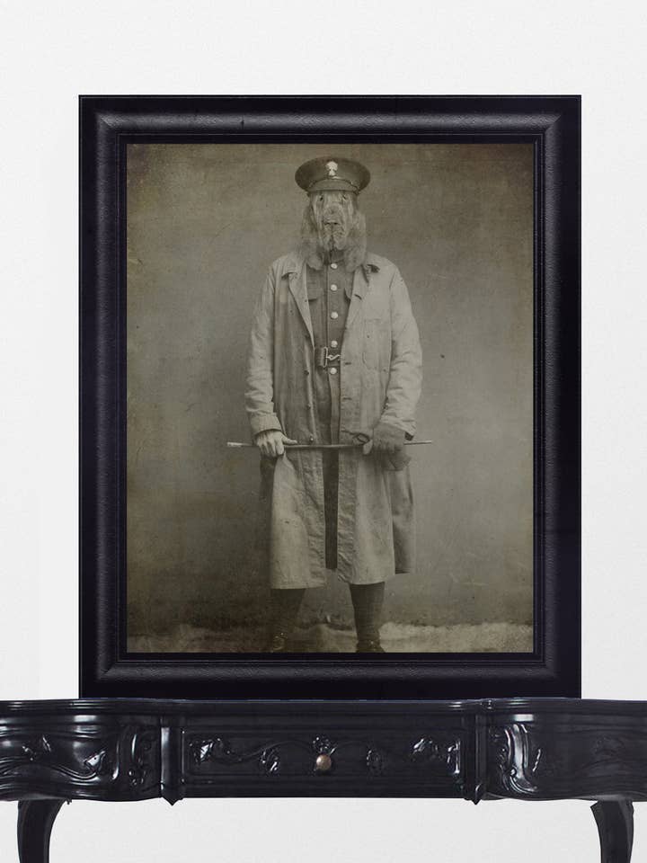 5" x 7" Bloodhound Print, Police Officer, Law Enforcement for wholesale by The Wild Oddisorium