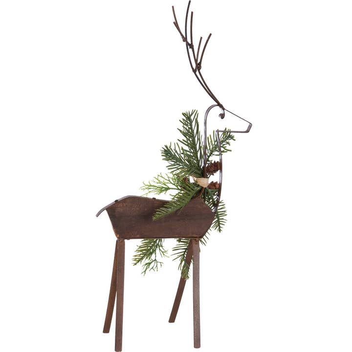 Primitives by Kathy - Wholesale Decorative Figurine - Large Christmas Deer Sitter Set