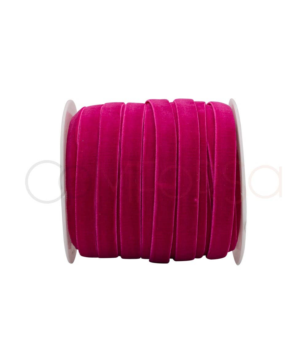 COM FORSA SL - Wholesale Knutselbenodigdheden - Felroze fluwelen elastiek 10mm0