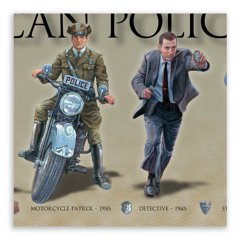 History America - Wholesale Art Print - History of the American Police Officer - Unframed 6" x 24"3