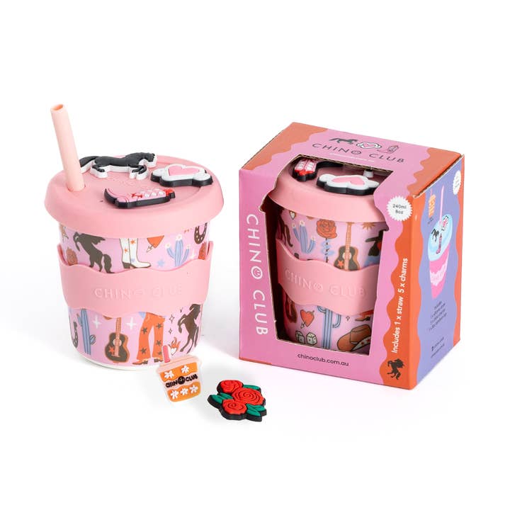 Cowgirl Chino Charm Cup 8oz for wholesale by Chino Club