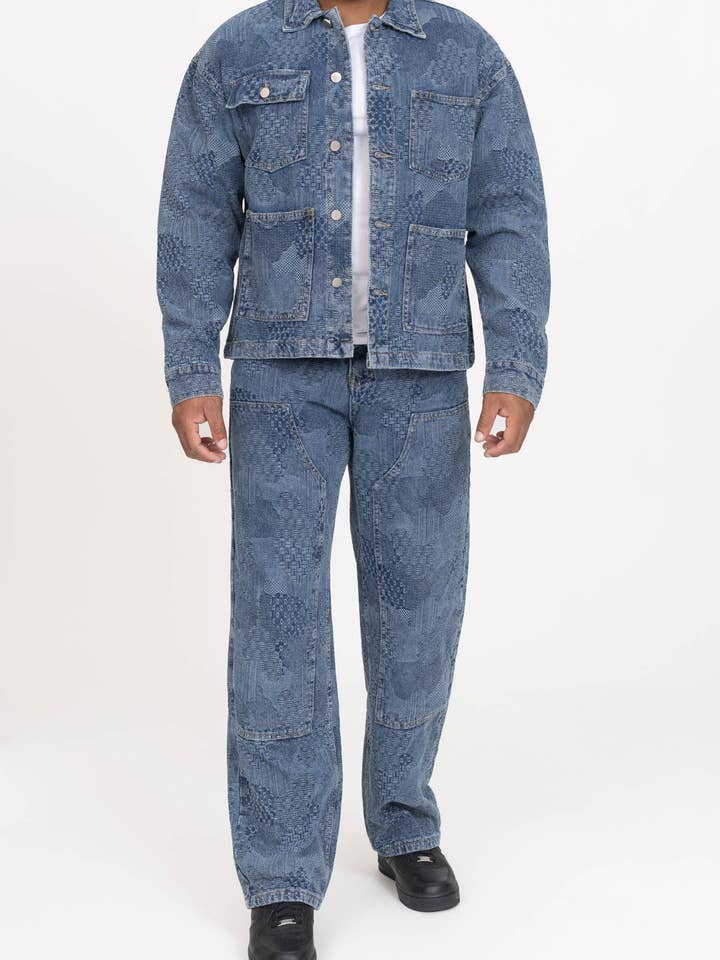 Zayne Paris - Wholesale Top & Pant Set (NOT Loungewear) - Men's - Set with jacket and jeans with pockets tx12482