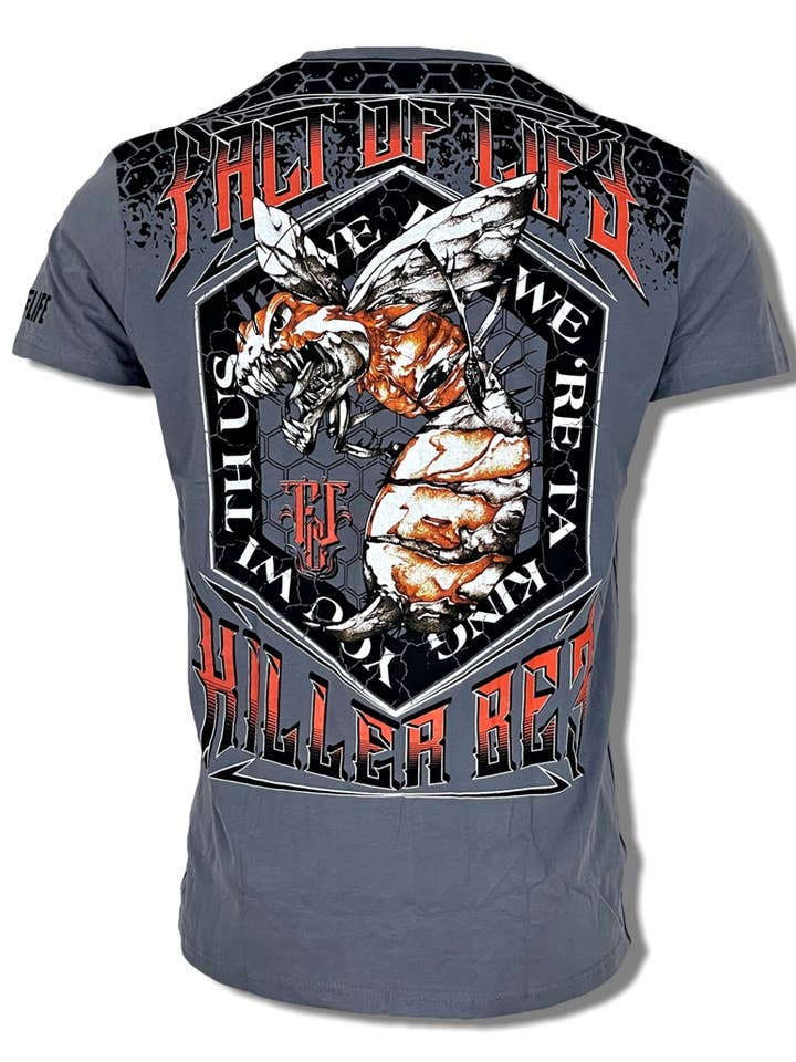 T-shirt Fact of Life “Killer Bee” TS-52 grigio scuro per la vendita all'ingrosso da parte di Fact of Life