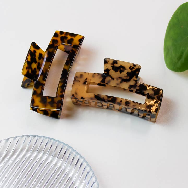 Orphic Style - Wholesale Hair Clip - Women's - Lena Dark Leopard Clamp1