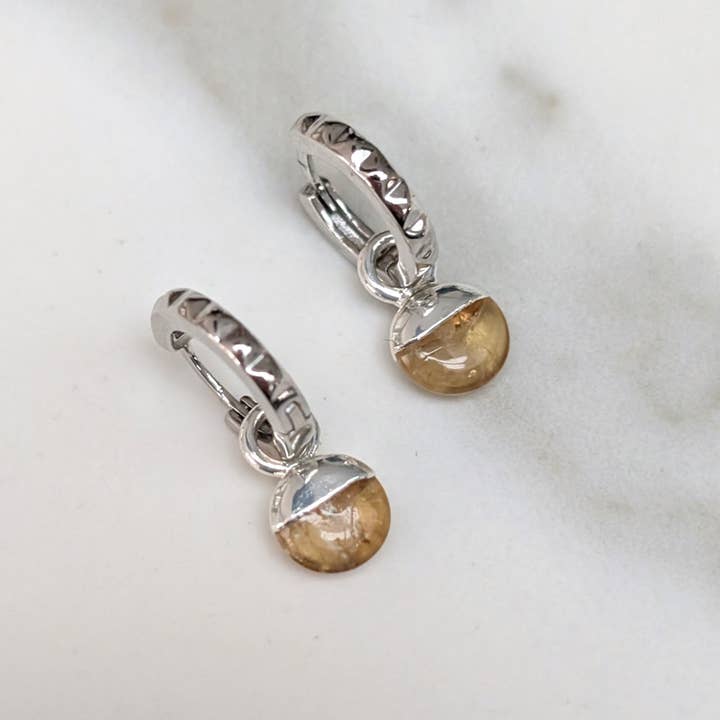 Orb Citrin November Födelsedagssten Örhängen för wholesale av Lapis London