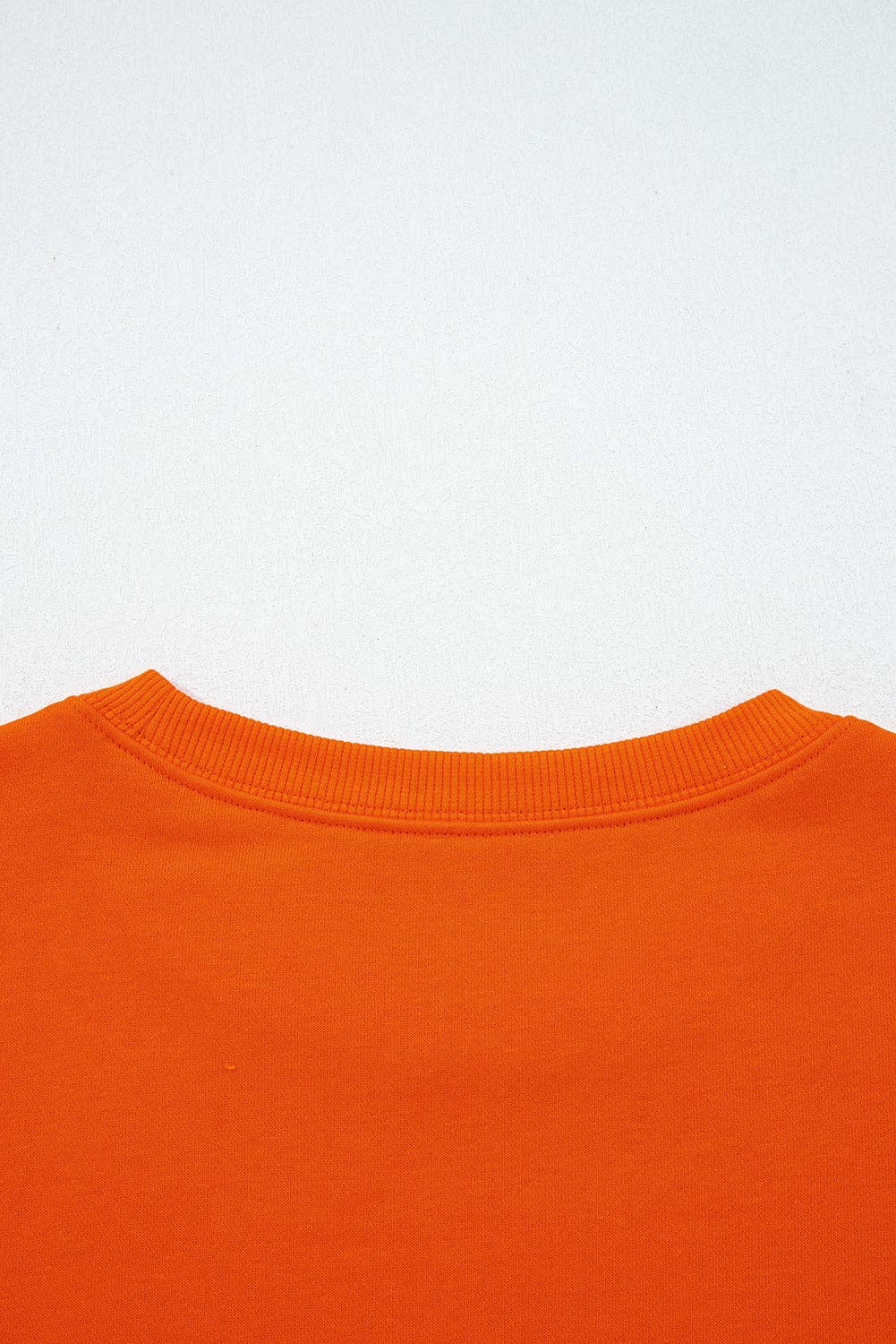 Orange Varsity Striped Sleeve Drop Shoulder Sweatshirt and Short Set for wholesale on Faire8