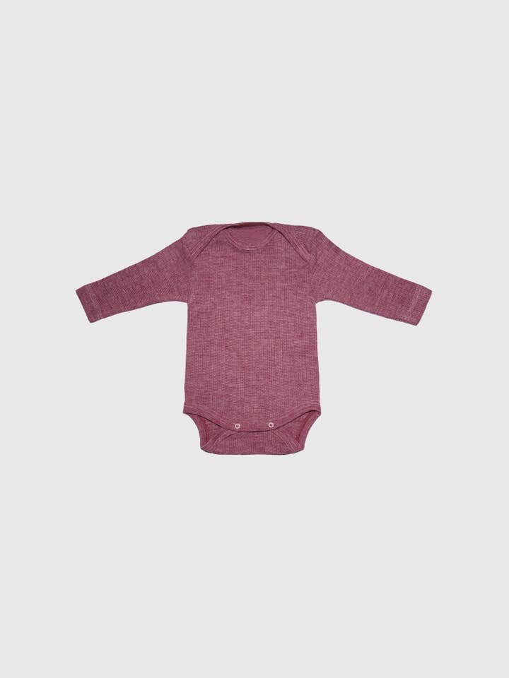 MINI LILA - Wholesale Bodysuit (Non-Footed) - Baby - Organic Cotton, Merino Wool and Silk Long-sleeved Onesie