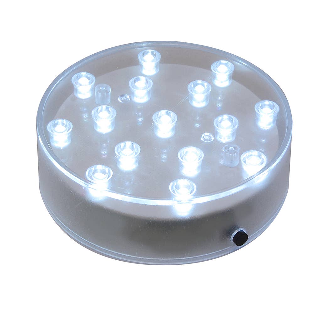 LumaBase - Wholesale Accent/Desk Lamp - Battery Operated Cool White LED Base Light - Round0