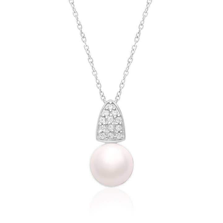 Infattad 3,60 ct rund pärla 925 sterlingsilver hängsmycke för kvinnor för wholesale av Star Joya