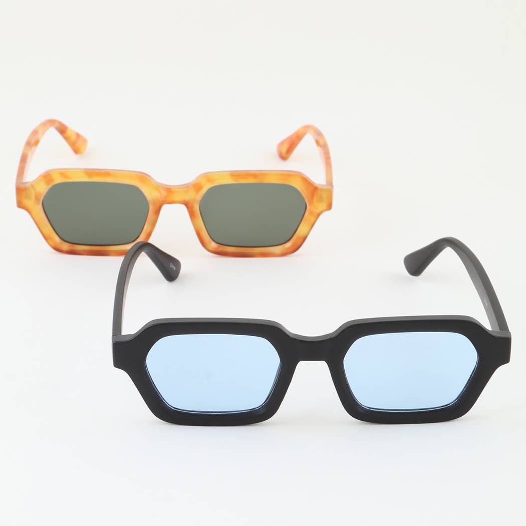 MIX Simple Tinted Geometric Cut Sunglasses for wholesale on Faire4