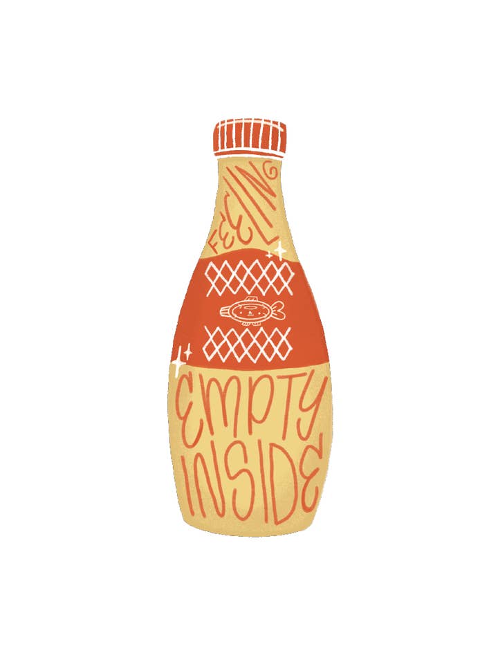 Innerlich leer fühlen Mayo ✧ Vinyl-Aufkleber für den Großhandel von Hella Sarap