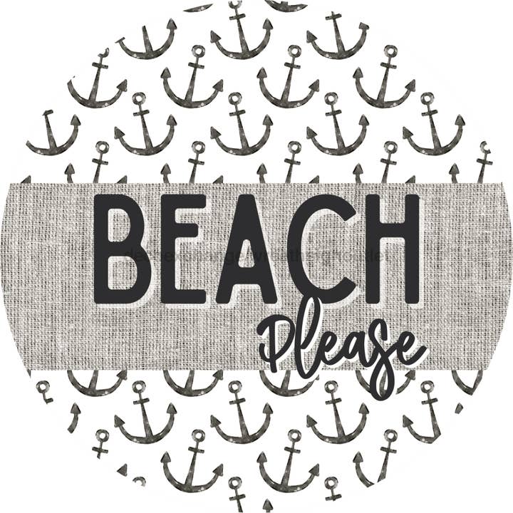 Appendiporta, Insegna Nautica, Insegna con Ancora, Insegna da Spiaggia, Insegna in Legno da 18", Insegna Rotonda, DecoExchange per la vendita all'ingrosso da parte di DecoExchange