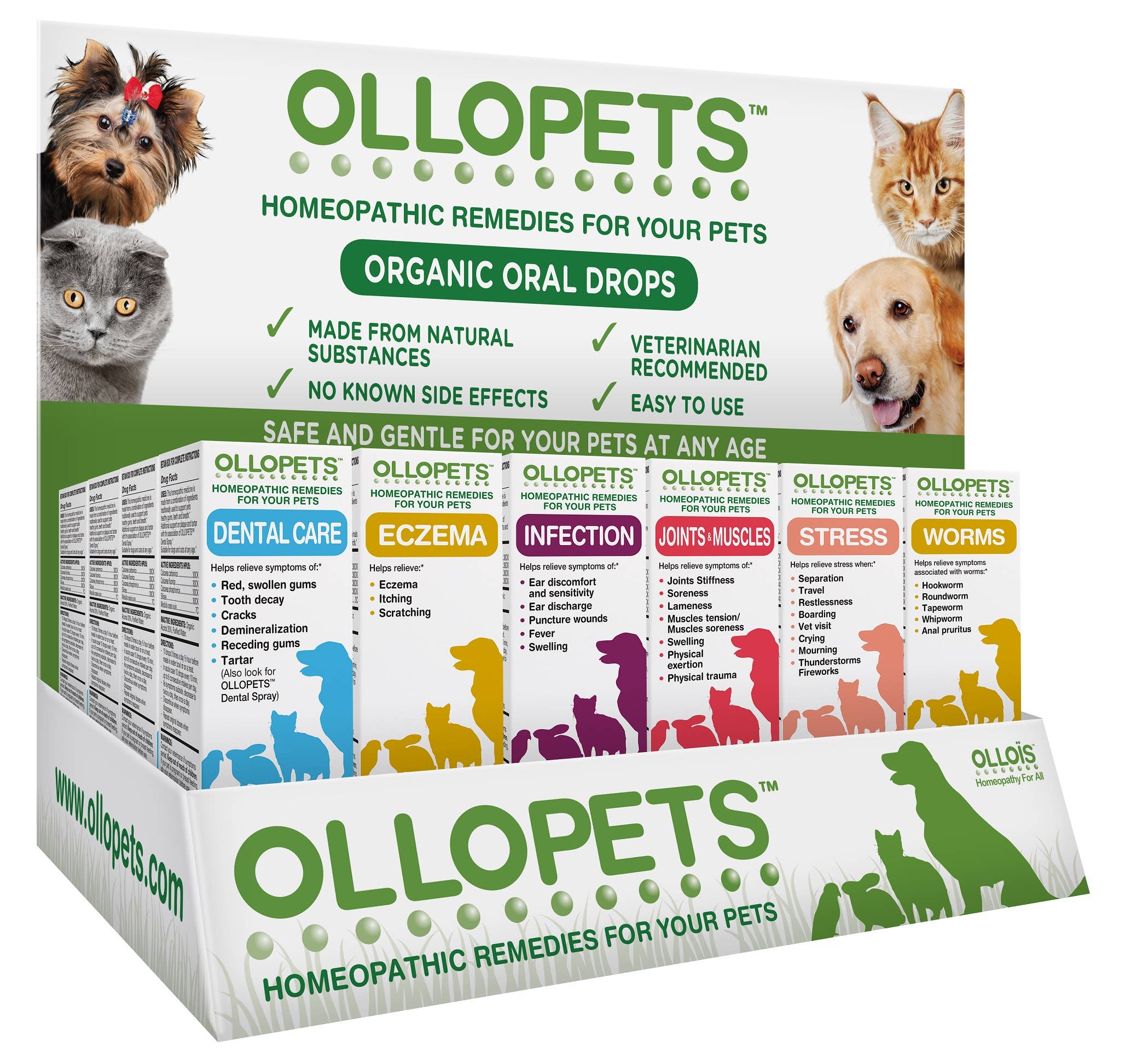 Ollois - Wholesale Pet Supplement - Cat/Dog - Ollopets Joints & Muscles, Homeopathic Remedy for Pets, 30ml6