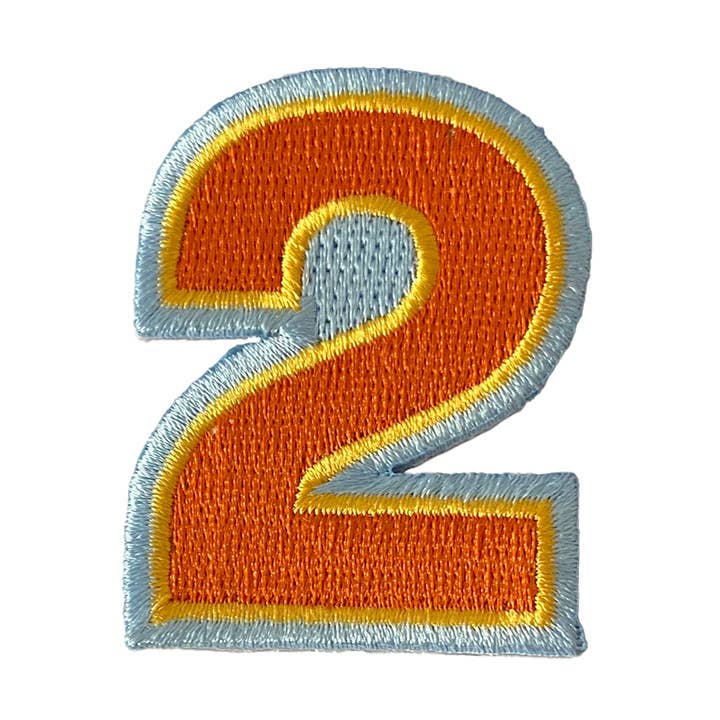 #2 Embroidered Patch for wholesale by Oxford Pennant