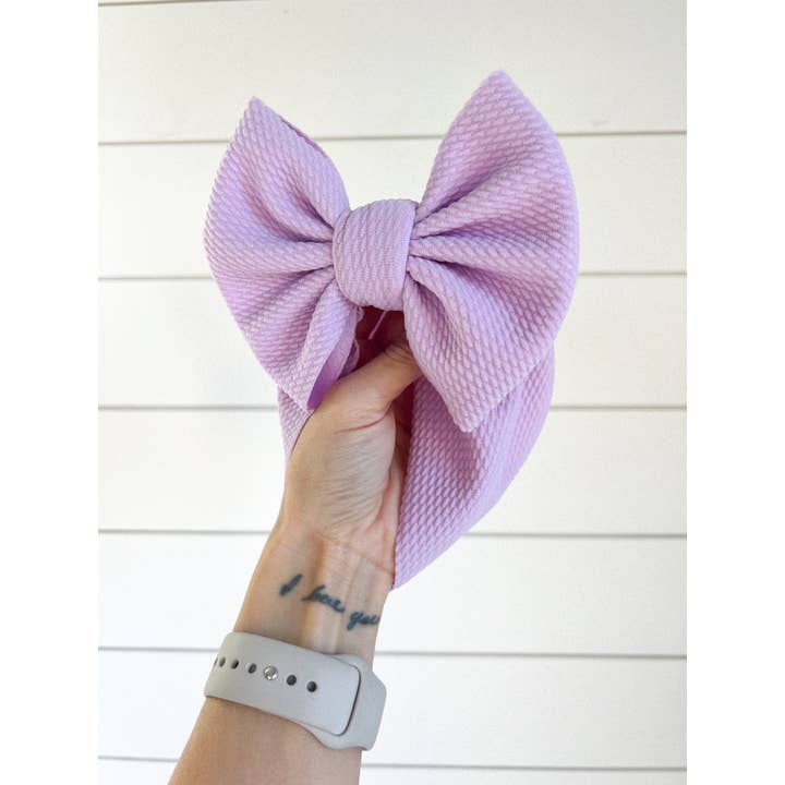The Fancy Nestling - Wholesale Fashion Headband - Baby - Purple Bullet Bow + Headwrap 1