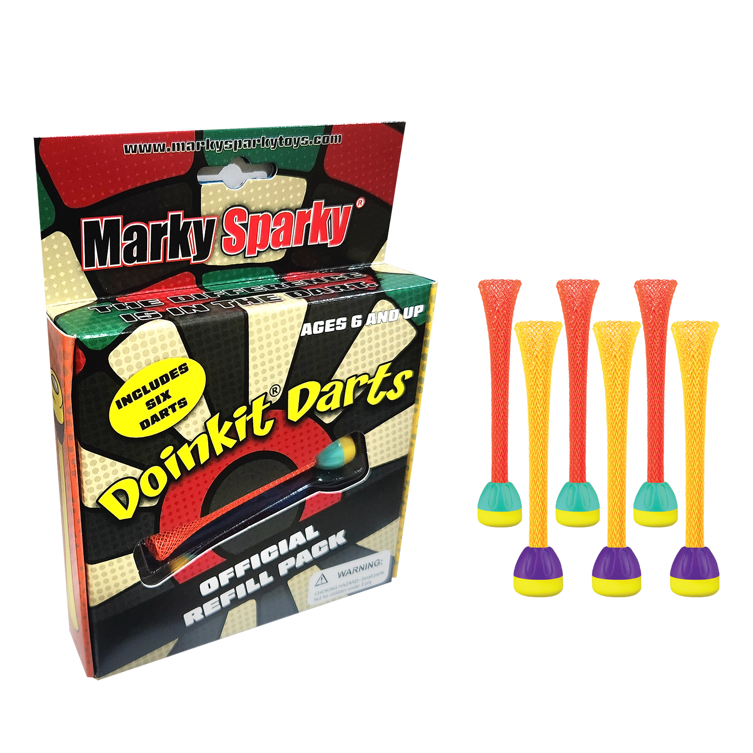 Marky Sparky Toys - Vente Jeu de sport – enfant et bébé - Recharges de fléchettes Doinkit® - Pack de 63