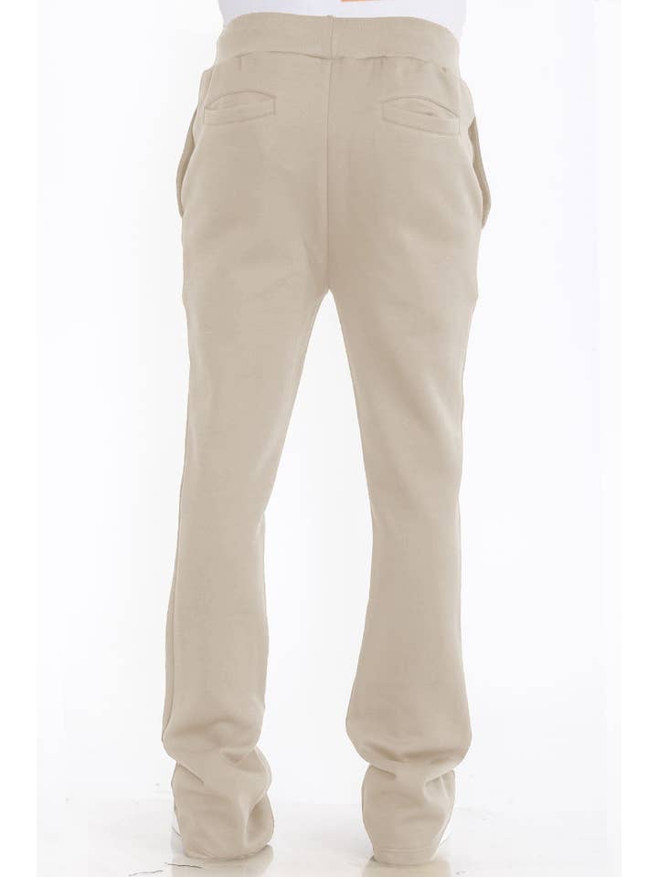 WEIV - Wholesale Athletic Sweatpants/Joggers - Men's - Mens Solid Fleece Flare Stacked PANTS7