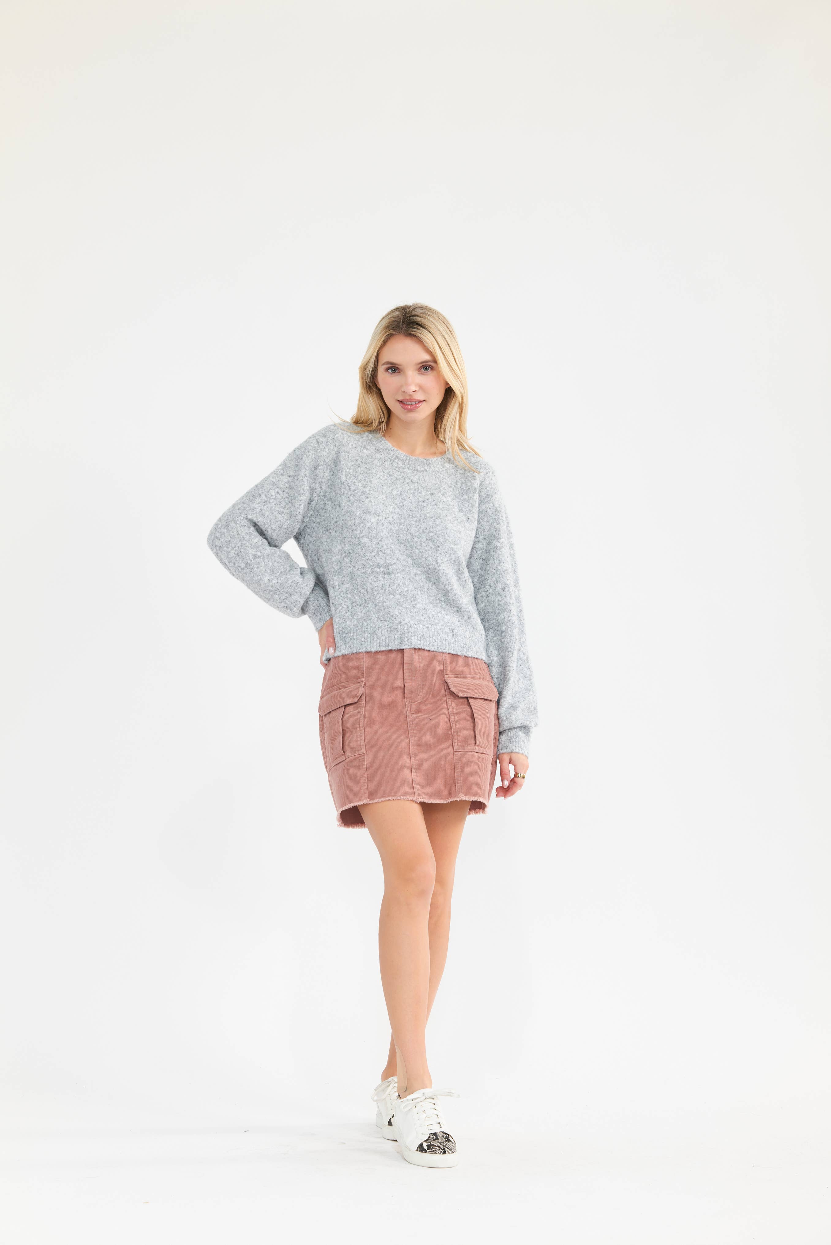 Newbury Kustom - Vente Pull en maille – femme - 11310-Pull en maille douce légèrement raccourci uni19